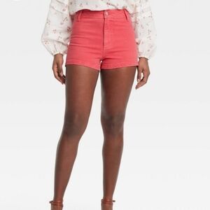 Women's High-Rise Sailor Denim Shorts Universal Thread Red Cotton Denim Size 14